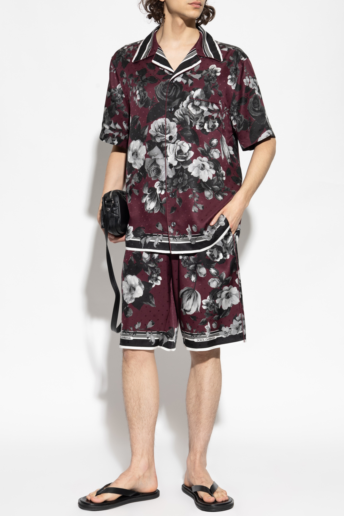 Dolce & Gabbana Silk shirt with floral motif | Men's | Vitkac